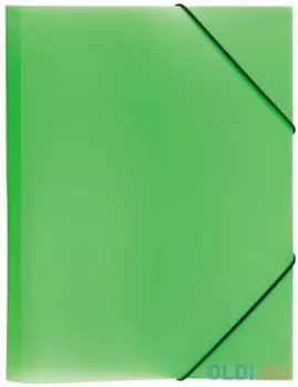 Папка на резинках, ф.A4, FOCUS прозрачный матовый, материал PP, плотность 350 мкр, 200 л., зеленый