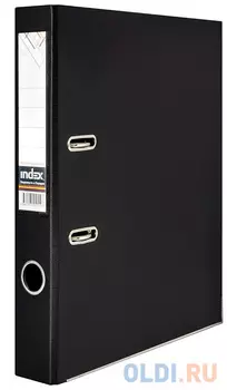 Папка-регистратор 50 мм, PVC двухсторонняя, черная, с металлической окантовкой