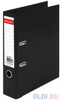 Папка-регистратор BRAUBERG "EXTRA", 75 мм, черная, двустороннее покрытие пластик, металлический уголок, 228570