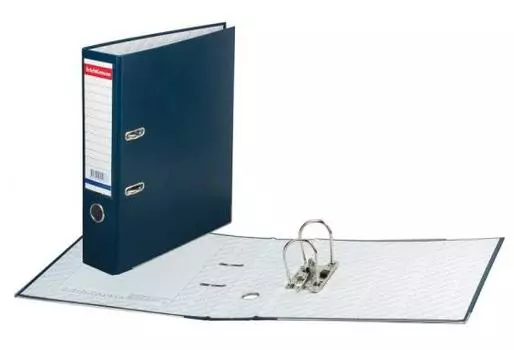 Папка-регистратор ERICH KRAUSE "Бизнес", с покрытием из ПВХ, 70 мм, синяя