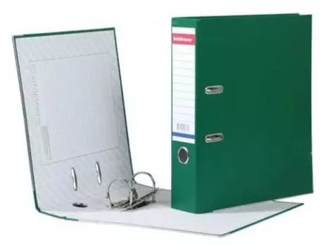 Папка-регистратор ERICH KRAUSE "Стандарт", с покрытием из ПВХ, 70 мм, зеленая