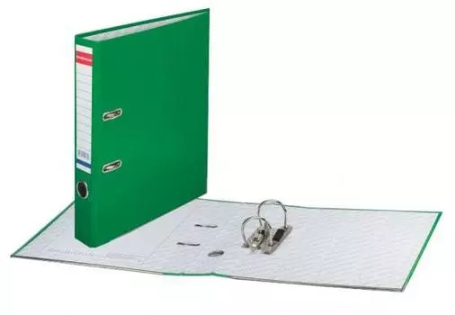 Папка-регистратор ERICH KRAUSE "Стандарт", с покрытием из ПВХ, 50 мм, зеленая