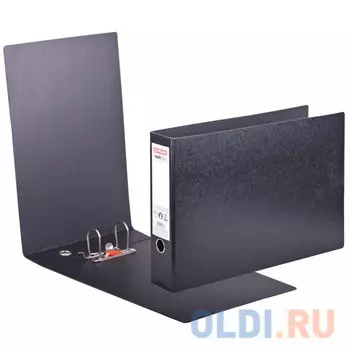 Папка-регистратор HERLITZ А3 горизонтальная, прочный фиброкартон, 75 мм, черная, 10397073