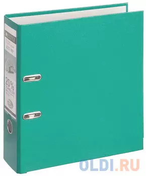 Папка-регистратор LEITZ, механизм 180°, с покрытием пластик, 80 мм, бирюзовая, 10101252