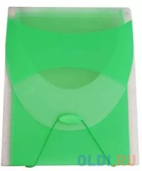Папка - сортировщик с застежкой на резинке 0,65мм, 5 жестких уголков, зеленая