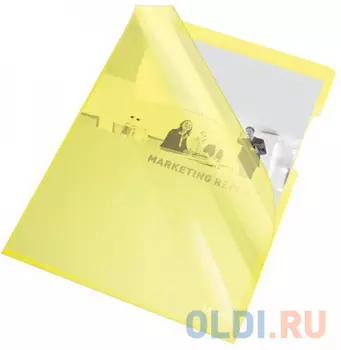 Папка- уголок ESSELTE 150 мкм, глянцевые желтые, цена за штуку