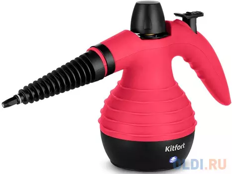 Пароочиститель ручной Kitfort КТ-9193-1 1050Вт черный/малиновый