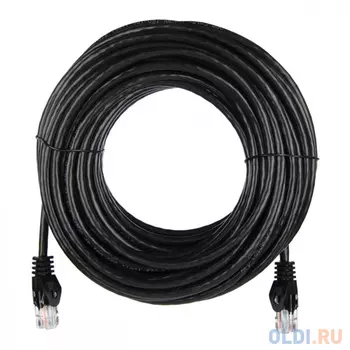 Патч-корд ACD-LPU5C-15M [ACD-LPU5C-15M] Cat5e UTP 24AWG 4Pair, 7/0.18мм CU Черный, 15м, (741845)