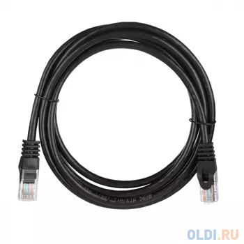 Патч-корд ACD-LPU5C-20B [ACD-LPU5C-20B] Cat5e UTP 24AWG 4Pair, 7/0.18мм CU Черный, 2.0м, (741777)