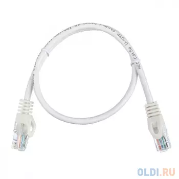 Патч-корд ACD-LPU5C-5DW [ACD-LPU5C-5DW] Cat5e UTP 24AWG 4Pair, 7/0.18мм CU Белый, 0.5м (741722)