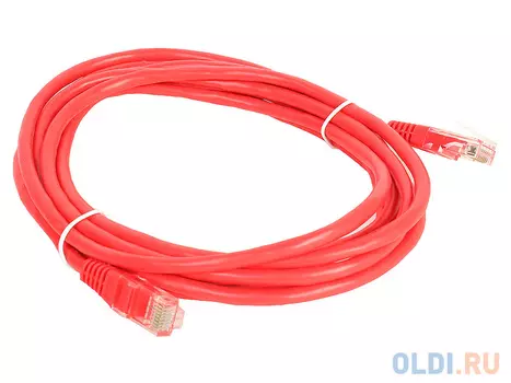 Патч-корд литой Aopen/Qust UTP кат.5е 3м красный <ANP511_3M_R