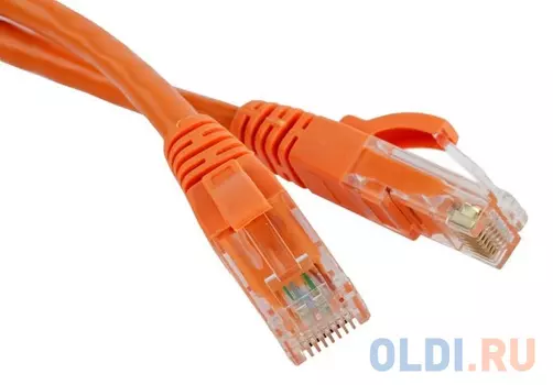 Патч-корд RJ45 - RJ45, 4 пары, FTP, категория 5е, 0.5 м, оранжевый, LSZH, LANMASTER LAN-PC45/S5E-0.5-OR