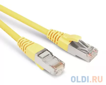 Патч-корд RJ45 - RJ45, 4 пары, FTP, категория 6, 2 м, желтый, LSZH, LANMASTER LAN-PC45/S6-2.0-YL
