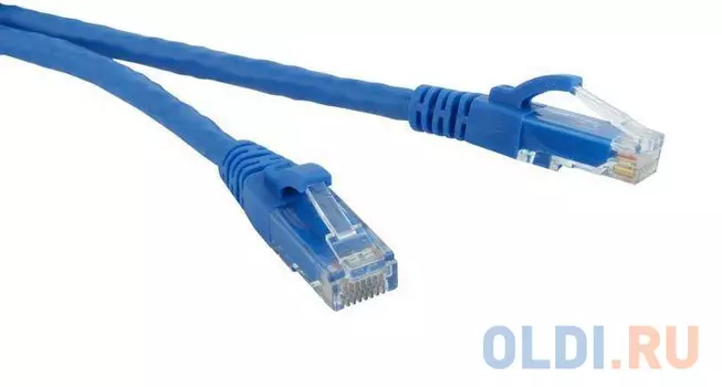 Патч-корд RJ45 - RJ45, 4 пары, UTP, категория 6, 1.5 м, синий, LSZH, LANMASTER LAN-PC45/U6-1.5-BL