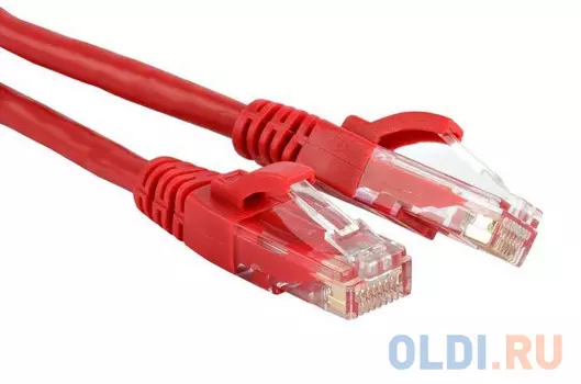 Патч-корд RJ45 - RJ45, 4 пары, UTP, категория 5е, 7 м, красный, LSZH, LANMASTER