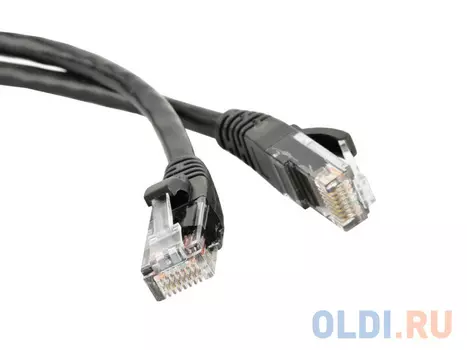 Патч-корд RJ45 - RJ45, 4 пары, UTP, категория 5е, 3 м, черный, TWT TWT-45-45-3.0-BK