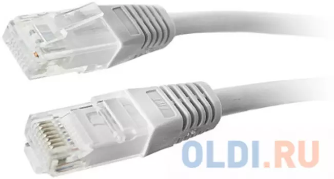 Патч-корд RJ45 - RJ45, 4 пары, UTP, категория 6, 10 м, серый, TWT TWT-45-45-10/6-GY