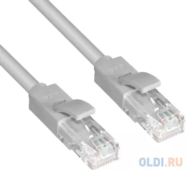 Патч-корд UTP 5E категории 0.5м Greenconnect GCR-LNC03-0.5m литой серый
