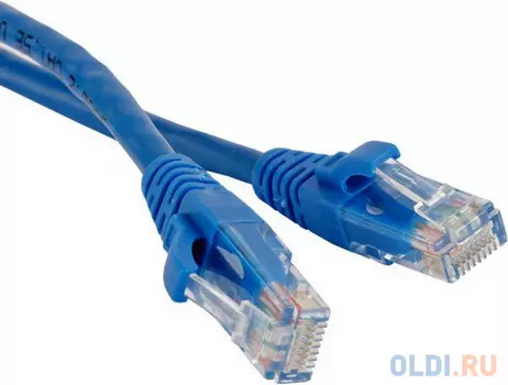 Патч-корд UTP 5E категории 1.5м Hyperline PC-LPM-UTP-RJ45-RJ45-C5e-1,5M-LSZH-BL синий