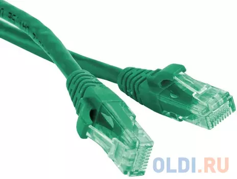 Патч-корд UTP 5е категории 1.5м Hyperline PC-LPM-UTP-RJ45-RJ45-C5e-1.5M-LSZH-GN зеленый