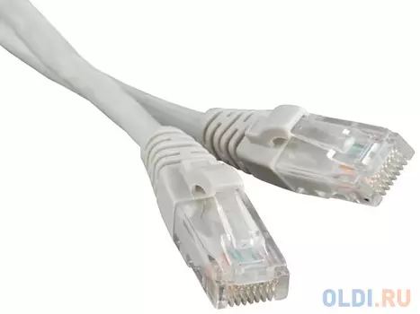 Патч-корд UTP 5E категории 1м Hyperline PC-LPM-UTP-RJ45-RJ45-C5e-1M-LSZH-WH белый