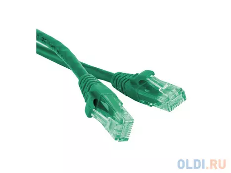 Патч-корд UTP 5E категории 2.0м Hyperline PC-LPM-UTP-RJ45-RJ45-C5e-2M-LSZH-GN зеленый