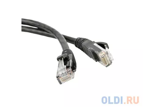 Патч-корд UTP 5E категории 3м Hyperline PC-LPM-UTP-RJ45-RJ45-C5e-3M-LSZH-BK черный