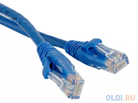 Патч-корд UTP 5E категории 5м Hyperline PC-LPM-UTP-RJ45-RJ45-C5e-5M-LSZH-BL синий