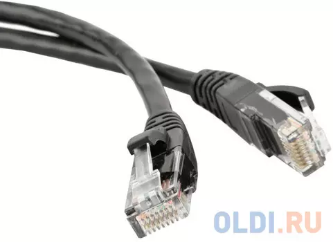 Патч-корд UTP 6 категории 1м Hyperline PC-LPM-UTP-RJ45-RJ45-C6-1M-LSZH-BK черный