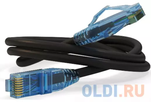 Патч-корд UTP 6 категории 2м Hyperline PC-LPM-UTP-RJ45-RJ45-C6-2M-LSZH-BK черный