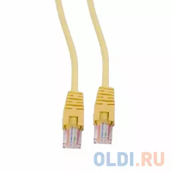Патч-корд UTP Cablexpert PP12-1M/Y кат.5e, 1м, литой, многожильный (желтый)