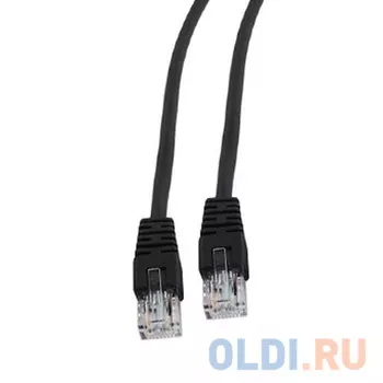 Патч-корд UTP Cablexpert PP12-5M/BK кат.5e, 5м, литой, многожильный (черный)
