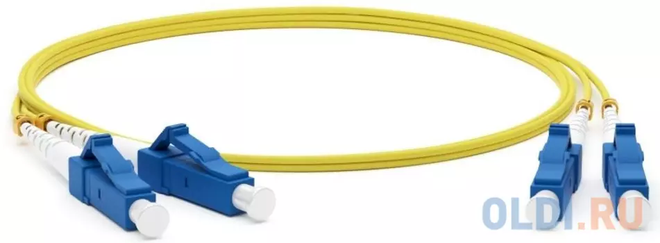 Патч-корд волоконно-оптический Hyperline FC-S2-9-LC/UR-SC/UR-H-2M-LSZH-YL SM 9/125 (OS2), LC/UPC-SC/UPC simplex LSZH 2 м