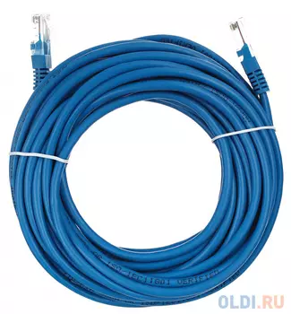 Патчкорд литой Aopen/Qust UTP кат.5е 10м синий 