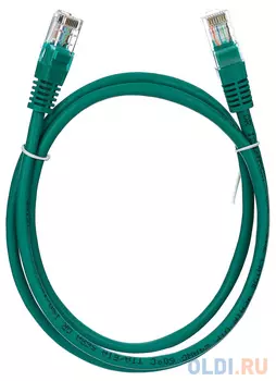 Патчкорд литой Aopen/Qust UTP кат.5е 1м зеленый 