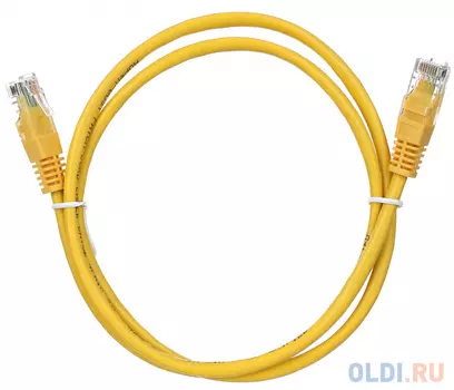 Патчкорд литой Aopen/Qust UTP кат.5е 1м желтый 