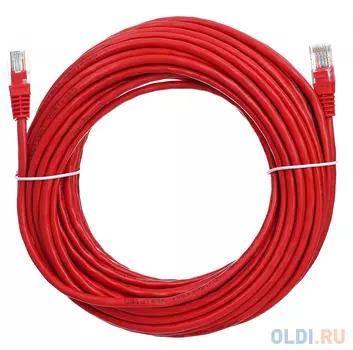 Патчкорд литой Aopen/Qust UTP кат.5е 15м красный 