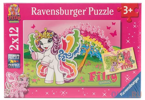 Пазл 24 элемента Ravensburger 2 в 1 Филли Принцесса Скарлет 075775