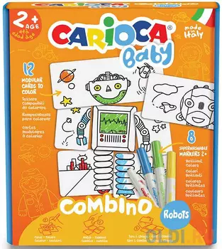 Пазл 2-в-1 CARIOCA Раскрась и собери - РОБОТЫ 42896