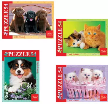 Пазл 54 элемента Hatber "Маленькие друзья (4 дизайна)"
