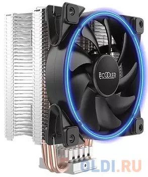 PCCooler GI-X4B V2 Кулер S775/115X/20XX/AM2/AM3/AM4 (24 шт/кор, TDP 145W, 120mm PWM SilentPro Blue LED FAN, 4 тепловые трубки 6мм, 1000-1800RPM, 26.5dBa)