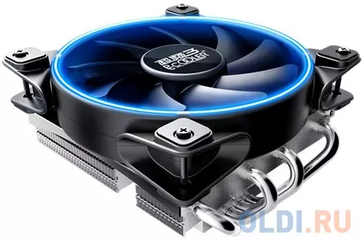 PCCooler Кулер GI-46U CORONA B LGA/115X/775/AM4/3/3+/AM2/2+/FM1/2/2+ (30 шт/кор, TDP 125W, 120mm PWM SilentPro Blue LED FAN, 4 тепловые трубки 6мм, 1000-1800RPM, 26,5dBa)