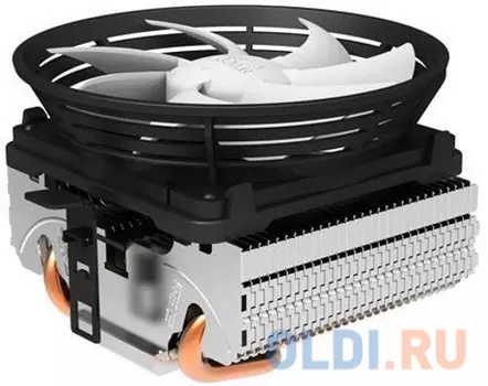 PCCooler Q101 V2 Кулер Q101 S775/115X/AM2/AM3/AM4/FM1/FM2 (45 шт/кор, TDP 80W, 1 тепловая трубка 6мм, вент-р 100мм, 2200RPM, 20dBa) Retail Color Box