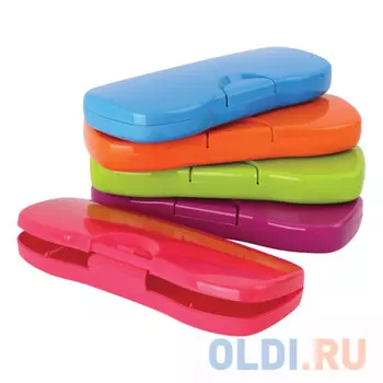 Пенал-футляр СТАММ "Intensive", пластиковый, непрозрачный, цвет ассорти, ПН62