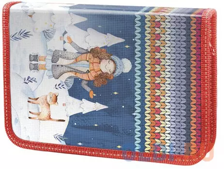 Пенал на одно отделение BRAUBERG Зима