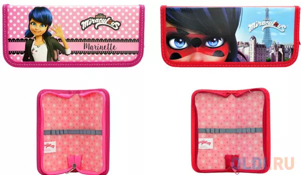 Пенал на одной молнии Action! LADYBUG LB-APC01-01