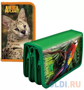 Пенал на три отделения Action! Animal Planet AP-PC03-02 в ассортименте