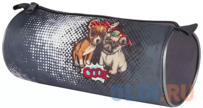 Пенал-тубус, печать на ткани, "Cool Dog", 20х9 см, ПТ-02