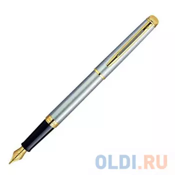Перьевая ручка Waterman Hemisphere Steel GT синий F перо F, S0920310