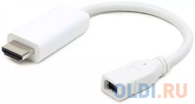Переходник Cablexpert Mini DisplayPort - HDMI 0.1м белый A-mDPF-HDMIM-001-W